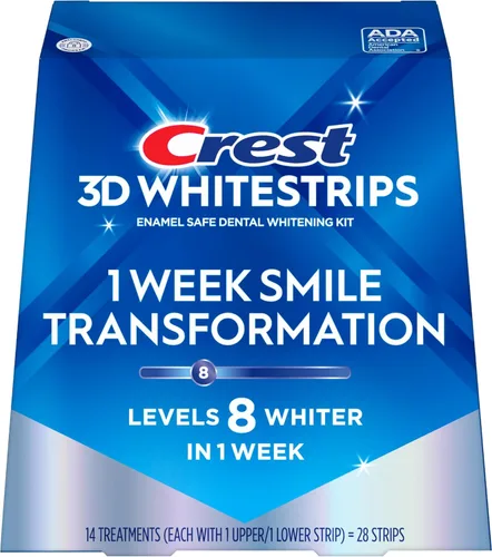 Vista 10 de Crest 3D Whitestrips, Transformación de Sonrisa de 1 Semana, Tiras Blanqueadoras 3D White, Kit de Tiras Blanqueadoras de Dientes, 14 Tratamientos