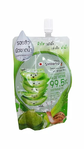 Vista 2 de 3 paquetes de gel brillante smooto Aloe-E Caracol (1.7 fl oz./ paquete). Sin alcohol.