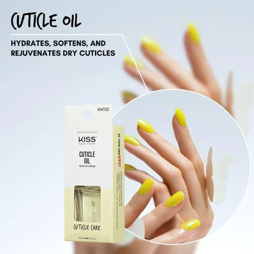 Vista 6 de KISS NEW YORK Aceite para uñas y cutículas, infundido con aceites naturales, cuidado de cutículas para cutículas secas y dañadas, fabricado en Corea