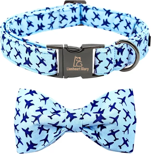 Vista 16 de Lionheart glory Collar de perro con bandera estadounidense del 4 de julio, collar con lazo para perro, Día de la Independencia, resistente