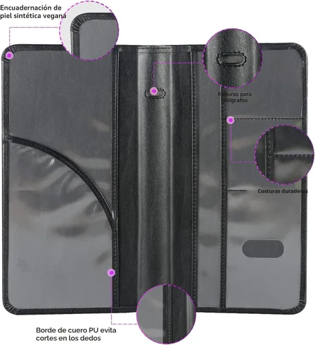 Vista 2 de CoBak Soporte para Registro y Seguro de Automóvil - Organizador de Guantera de Vehículo, Estuche de Accesorios de Compartimento de Auto y Camión