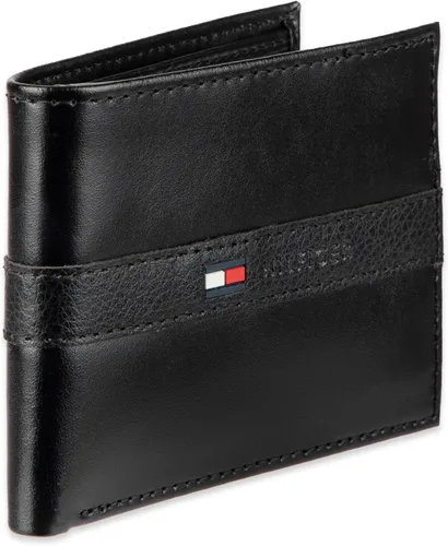 Vista 2 de Tommy Hilfiger Billetera plegable clásica para hombre con ventana de identificación y múltiples ranuras para tarjetas