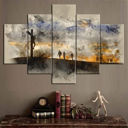 Vista 44 de TUMOVO Jesús Christian - Pintura sobre lienzo de 5 piezas