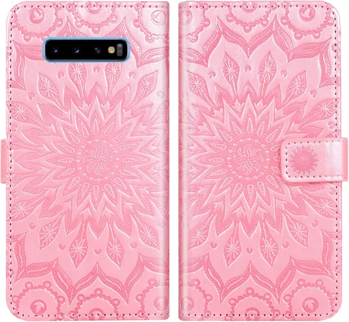 Vista 5 de Asuwish Funda de teléfono para Samsung Galaxy S10 Plus con protector de pantalla de vidrio templado, funda delgada de cuero con soporte