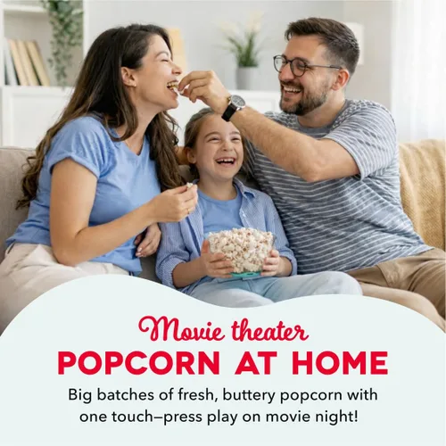 Vista 3 de Dash SmartStore Máquina de Hacer Palomitas con Agitación - Máquina Eléctrica de Palomitas con Aceite Caliente con Bandeja Calentadora