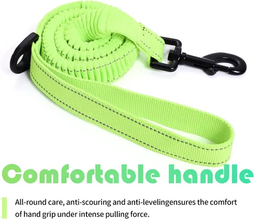 Vista 2 de Mile High Life Correa elástica para perro Correa de entrenamiento de tracción suave Textura suave y cómoda 3-5 pies para perros/gatos
