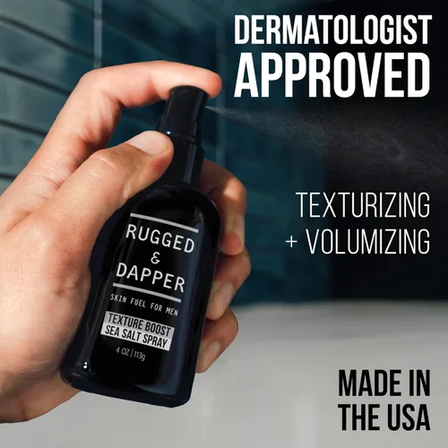 Vista 2 de RUGGED & DAPPER Texture Boost - Spray de sal marina para hombres, 4 onzas, agente de peinado para el cabello, añade cuerpo y plenitud al cabello