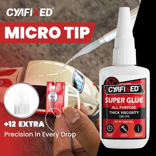 Vista 5 de Pegamento grueso de 4.23 oz, transparente, multiusos, reparación de pegamento CA para muebles de madera, metal y plástico, adhesivo de cianoacrilato