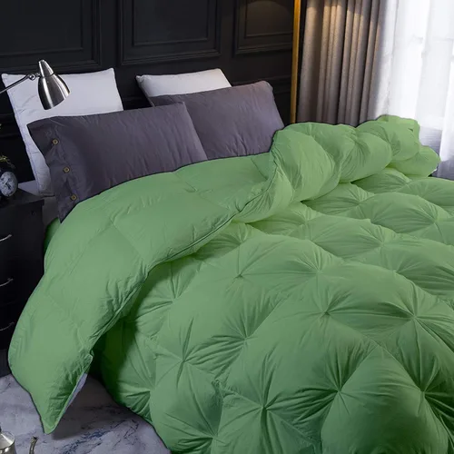 Vista 19 de Aqua Down Alternative Pinch Comforter- Twin Size 68 x 86 Inches 1 Piece All-Season Duvet Insert, 650-GSM with Corner Tabs 100% Egyptian Cotton