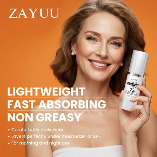 Vista 5 de Suero facial con vitamina C súper coreana 23%: fórmula hidratante iluminadora con ácido hialurónico, vitamina E y ácido ferúlico, suero