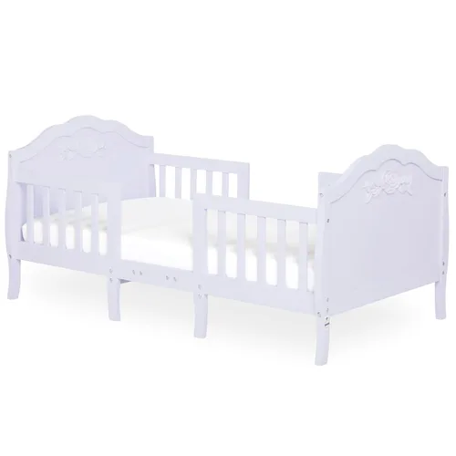 Sweetpea Baby Rose - Cama convertible 3 en 1 para niños pequeños, color lavanda, certificado Greenguard Gold, certificado BSA, rieles de seguridad,