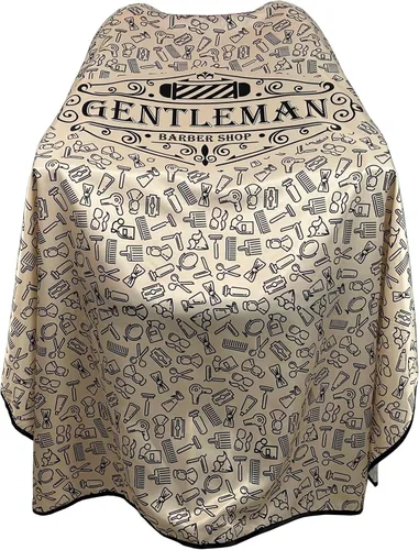 Pelocapa Capa de peluquería para hombre, capa de peluquería con broches a presión, impermeable, profesional, diseñador, bata de capa - 63 x 56