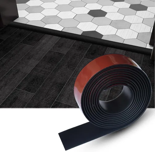 Vista 28 de Tira de Transición Plana para Piso/Puerta y Moldura Autoadhesiva de Vinilo para Borde de Piso, Revestimiento de Juntas de Piso Laminado, Tira