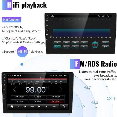 Vista 4 de 2+64G para Hyundai Accent Verna Solaris 2010-2016 Android Radio de coche inalámbrico CarPlay Android Auto estéreo 9 '' pantalla táctil GPS Navi HiFi