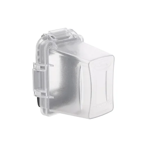 TayMac MM720C Bell - Cubierta profunda de 1 banda, no metálica, resistente a la intemperie, en uso, transparente