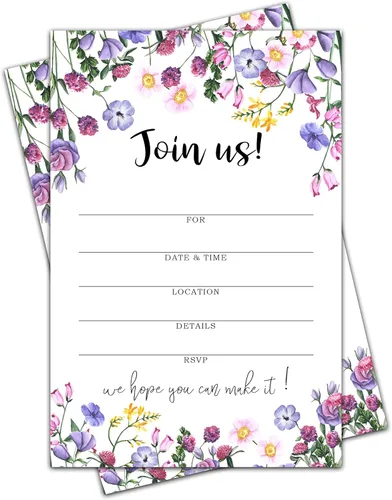 Vista 7 de Únase a nosotros Invitaciones con sobres - Greenery, Invitaciones de eucalipto para toda ocasión para despedida de soltera o baby shower, boda