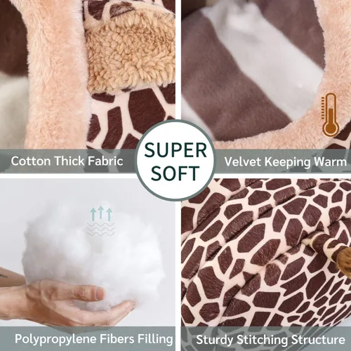 Vista 2 de JanYoo Accesorios para Cama de Conejillo de Indias y Hámster, Ropa de Cama para Mascotas, Casa para Conejo, Suministros para Jaula de Erizo, Jaula