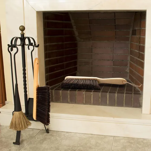 Vista 5 de Patelai 2 cepillos de banco de madera, cerdas suaves, mango de madera largo, marrón