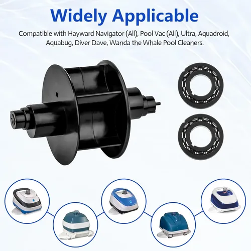 Vista 2 de AXV0602P - Kit de rodamientos de turbina para aspiradora de piscina, compatible con Hayward Pool Vac, Navigator, Ultra, Diver Dave Wanda Whale