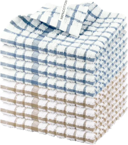 Vista 44 de Nialnant Paquete de 6 paños de cocina para lavar platos, 100% algodón, reutilizables, ultra suaves, absorbentes, de secado rápido, paños de cocina