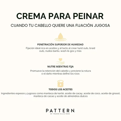 Vista 8 de PATTERN Beauty de Tracee Ellis Ross Crema de peinado mini 3 fl oz - Definición e hidratación para cabello rizado y espiral