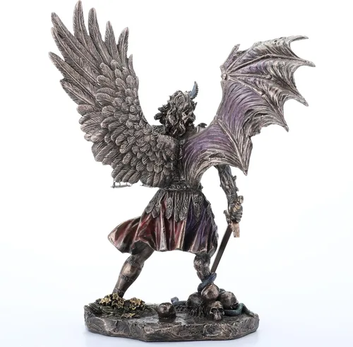 Vista 2 de Veronese Design Estatua de resina de 10 1/4 pulgadas con acabado de bronce antiguo