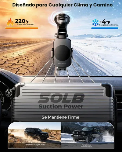 Vista 7 de BothLin Soporte de cargador de coche inalámbrico 3 en 1, soporte de teléfono de sujeción automática de carga rápida de 15 W para iPhone 17 16 15 14