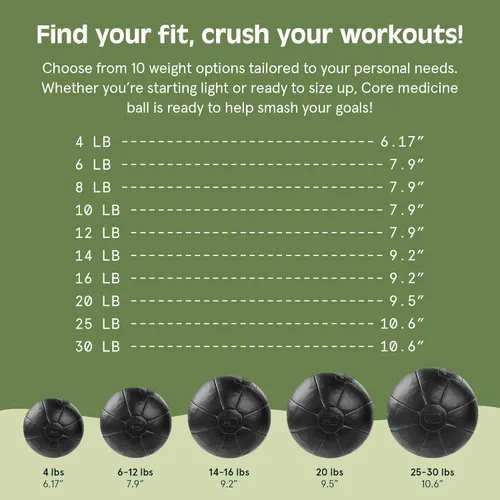 Vista 5 de Balón medicinal con peso central de 4, 6, 8, 10, 12, 14, 16, 20, 25, 30 libras, cuero vegano suave al tacto con agarre resistente para entrenamiento