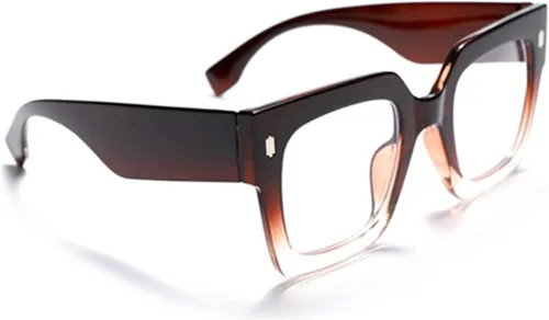 Vista 4 de bullabulling Gafas de lectura cuadradas de gran tamaño con bloqueo de luz azul para mujer, elegantes lectores de computadora para mujer