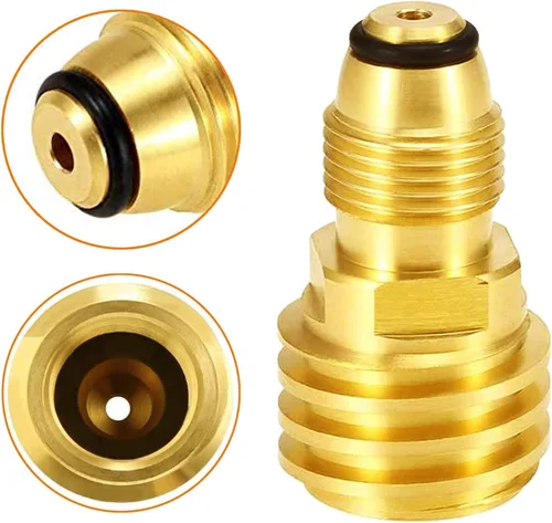 Vista 8 de Medidor de tanque de propano de alta presión con adaptador regulador POL para tanque de propano de 5 a 100 libras, universal para cilindros
