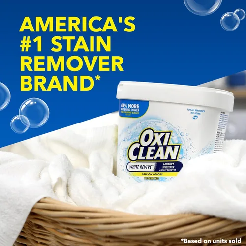Vista 16 de OxiClean White Revive Blanqueador de ropa y quitamanchas Power Paks, 24