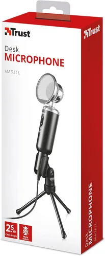 Vista 6 de Trust 21672 Madell Micrófono y Soporte para PC y Portátil con Enchufe de 0.138 in, Negro, 8.3 in*2.4 in*2.8 in