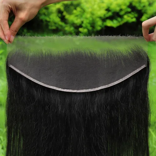 Vista 56 de BEEOS Frontal de Encaje HD de 13 x 4 pulgadas Solamente, cabello humano virgen lacio de color rubio 613, línea de cabello prearrancado de 0.10mm