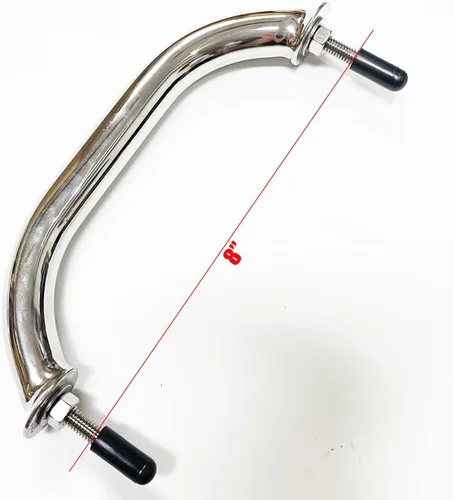 Vista 2 de Asa de agarre de barco de 8 pulgadas, acero inoxidable 316, accesorios para barco marino para multiusos (1 unidad) (8 pulgadas)