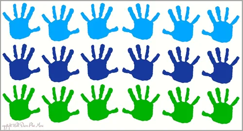 Vista 2 de Wall Decor Plus More WDPM3566 - Calcomanías de vinilo para pared, ideal para aula, guarderías y preescolar, azul hielo/azul tráfico/verde lima, 18