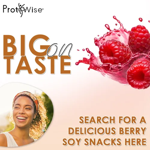 Vista 4 de ProtiWise Snacks de soja altos en proteínas Recubierto de bayas 0.55 onzas de proteína, bajo en azúcar, refrigerio bajo en carbohidratos