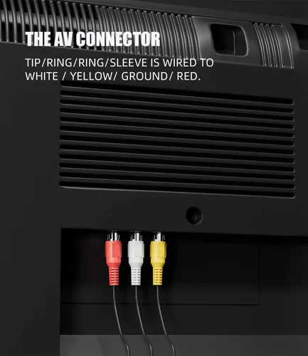 Vista 5 de Cable de video para videocámara AV de 0.138 in a RCA, 0.138 in, 18 TRRS macho a 3 RCA macho, cable adaptador para TV, teléfonos inteligentes, MP3