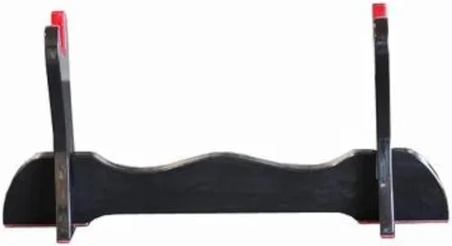 Vista 8 de Pie de mesa de madera negra laqueada Handmade Sword, para espadas katana o wakizashi, de lujo, cuadro titular de la visualización