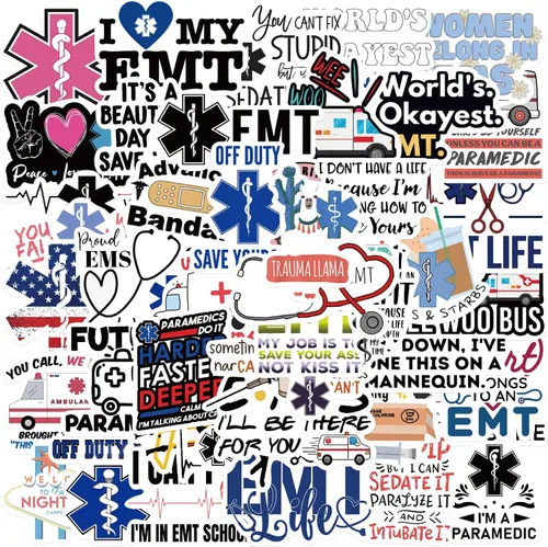 Vista 6 de 50PCS Respiratory Therapist Stickers,RT Sticker,Water Bottle Laptop Sticker, Respiratory Therapist Gifts