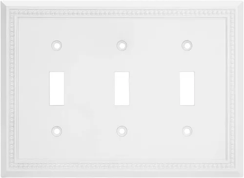 Vista 47 de Sunken Pearls - placa decorativa de pared, placa decorativa de pared, tapa de salida de la placa del interruptor, aleación de zinc sólida y duradera
