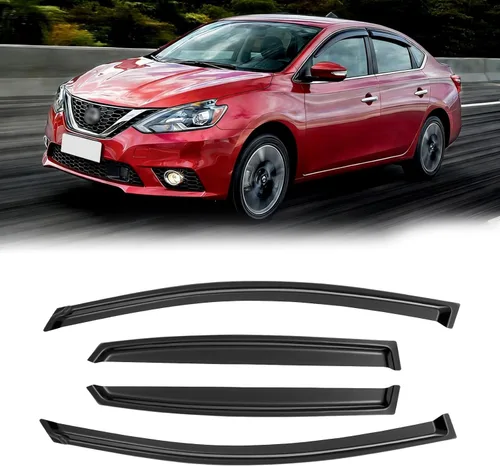 Vista 126 de Visor de ventana para Toyota Tacoma de cabina doble 2005-2015, protectores de lluvia de canal abierto, deflector de ventilación, protector solar