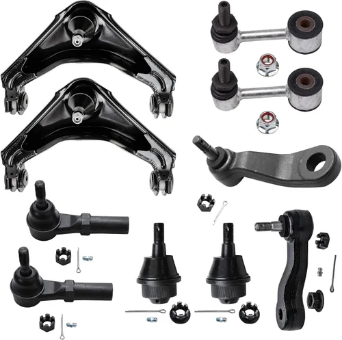 Vista 70 de Detroit Axle - Kit de suspensión frontal de 10 piezas para Chevy GMC Silverado Sierra Yukon XL Suburban 1500 Avalanche Tahoe Escalade ESV EXT