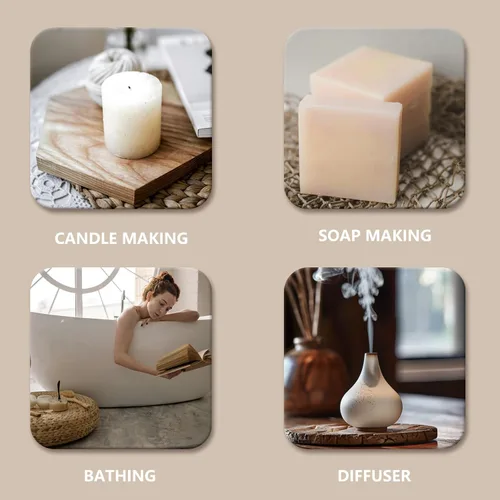 Vista 4 de Juego de aromaterapia de aceites esenciales, 6 aceites para difusores, cuidado del hogar, aromas para hacer velas, fragancia, humidificadores