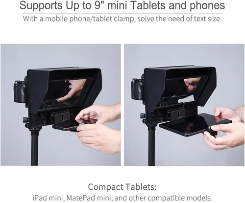 Vista 5 de FEELWORLD TP10 Teleprompter plegable portátil de 10" para tableta
