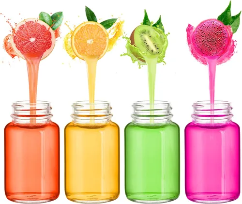 Vista 6 de Botellas de vidrio para zumo con tapas, paquete de 8 botellas pequeñas transparentes de 3.5 onzas, a prueba de fugas, recipientes de jugo