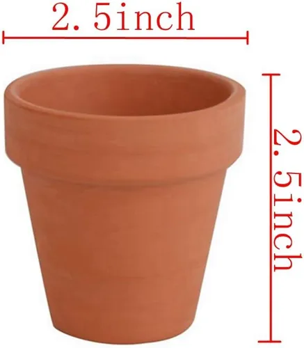 Vista 7 de FCFKUK 24 piezas de macetas mini de arcilla, 2.5" de cerámica de terracota, macetas para cactus, flores y suculentas, con agujero de drenaje