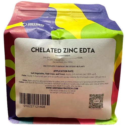 Vista 4 de Greenway Biotech, Inc. Fertilizante hidropónico de zinc quelatado EDTA 100% soluble en agua (1 libra)