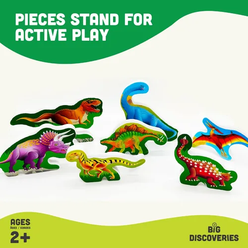 Vista 5 de Big Discoveries Rompecabezas de madera – Rompecabezas de madera de animales para niños pequeños de 2 años en adelante Rompecabezas de aprendizaje