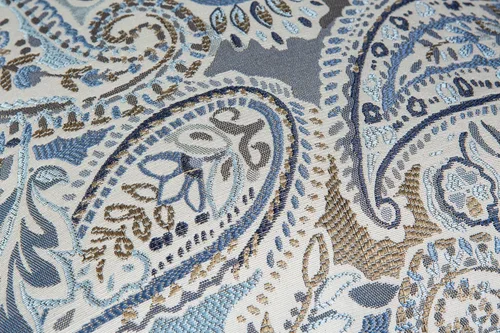 Vista 4 de Mika Home Paquete de 2 Fundas de Almohadas Decorativas Fundas de Cojines, Patrón Paisley, 18X18 Pulgadas, Azul Marrón Crema Multicolor