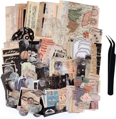 TIYPKE 200 piezas Pegatinas Estéticas - Pegatinas Vintage para Álbumes de Recortes para Diario, Diarios de Viñetas, Álbumes de Recortes, Temas de